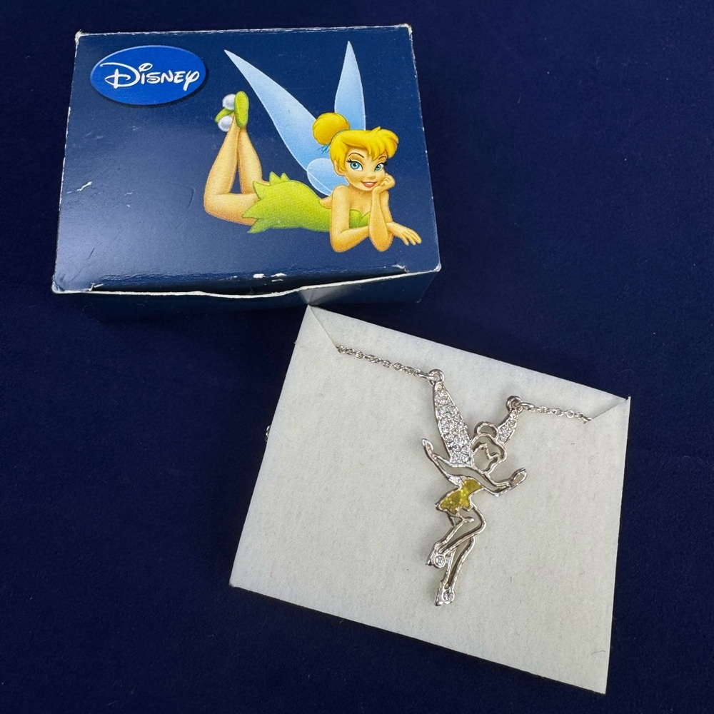 Vintage 2007 Disney & Avon Shimmering Tinker Bell Necklace - NIB